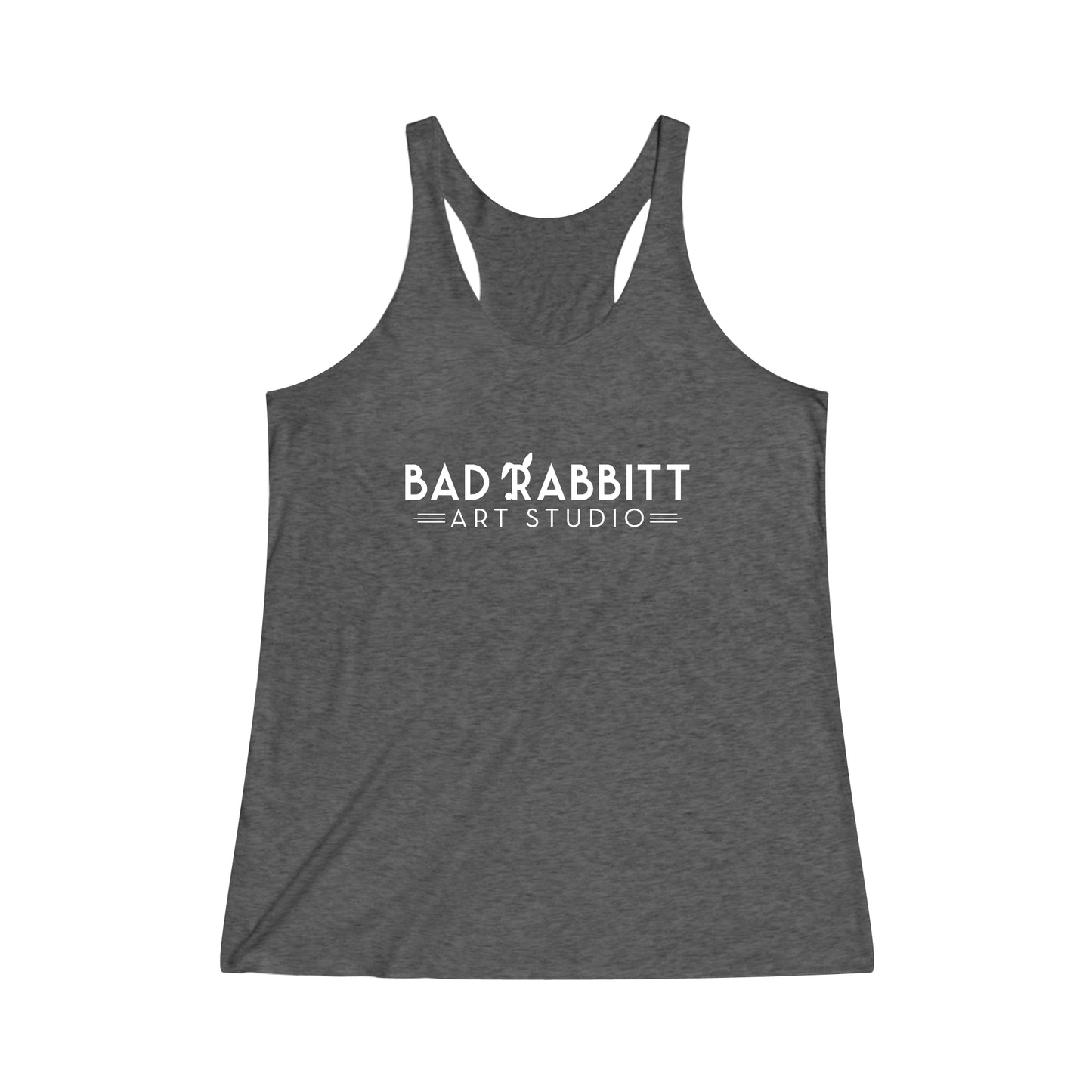 Bad Rabbitt Art Studio Women's Tri-Blend Fitted Racerback Tank