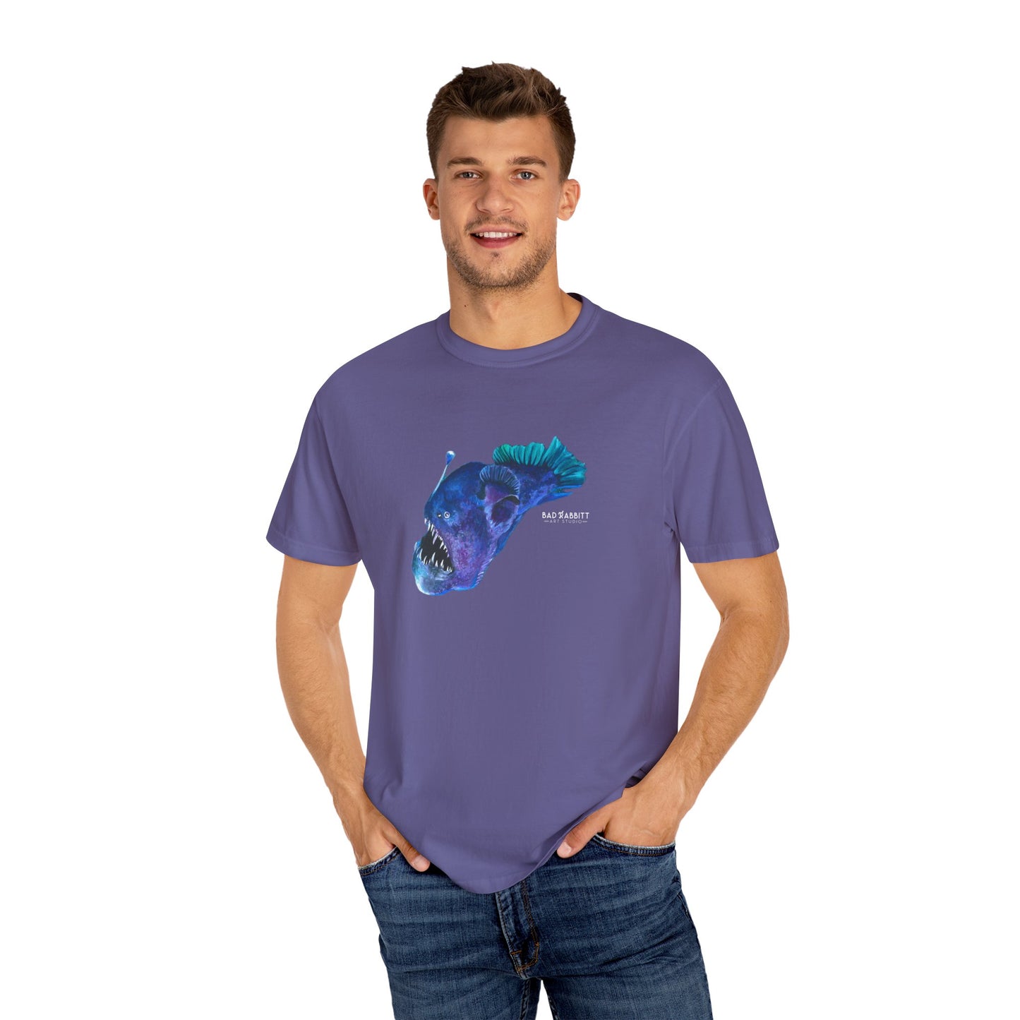 Angler Fish Unisex Garment-Dyed T-shirt