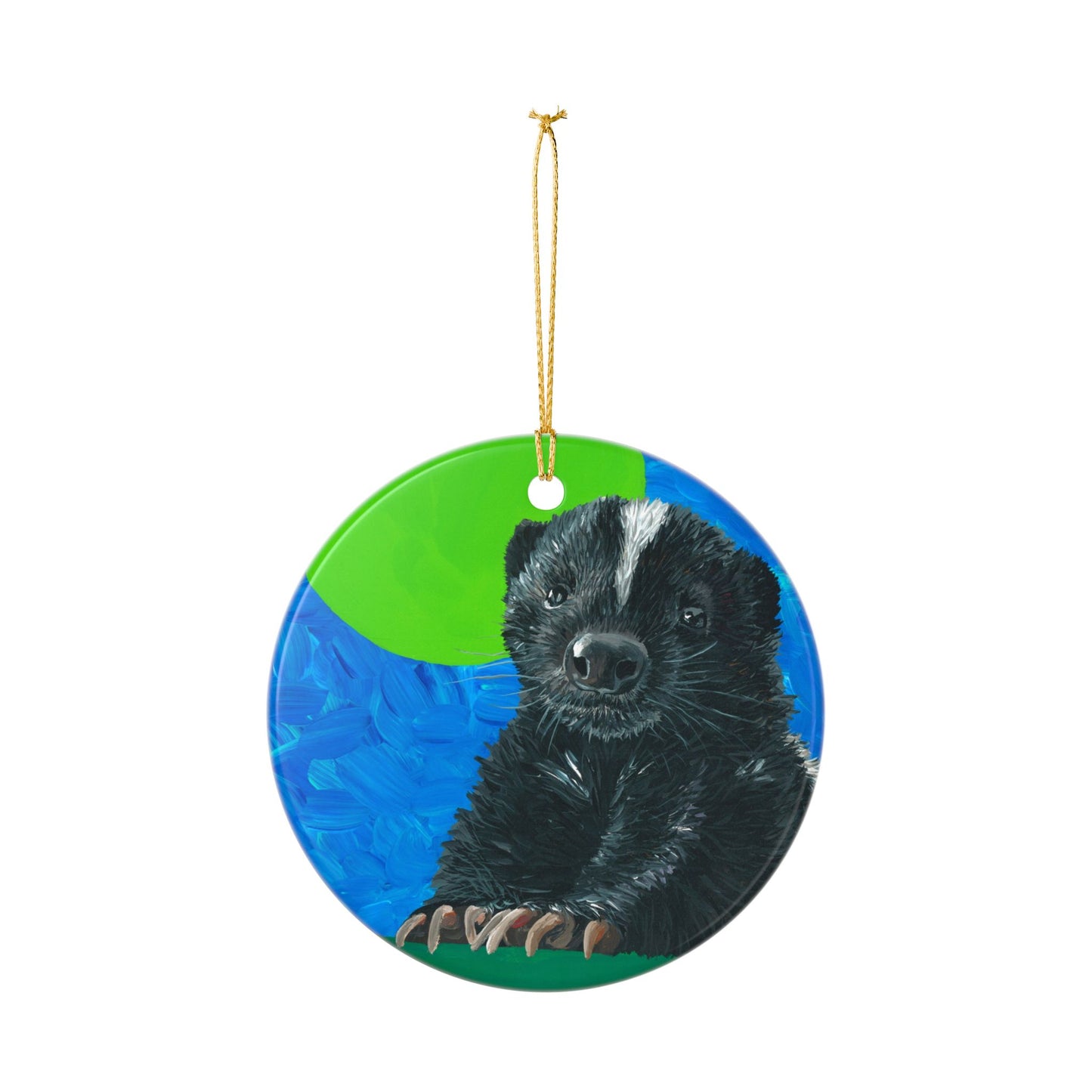 Skunk Ceramic Ornament (2-Side Print)
