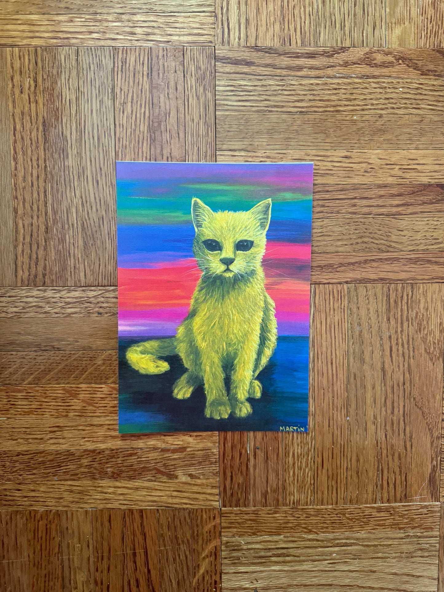 Golden Cat Print - FREE SHIPPING IN THE US