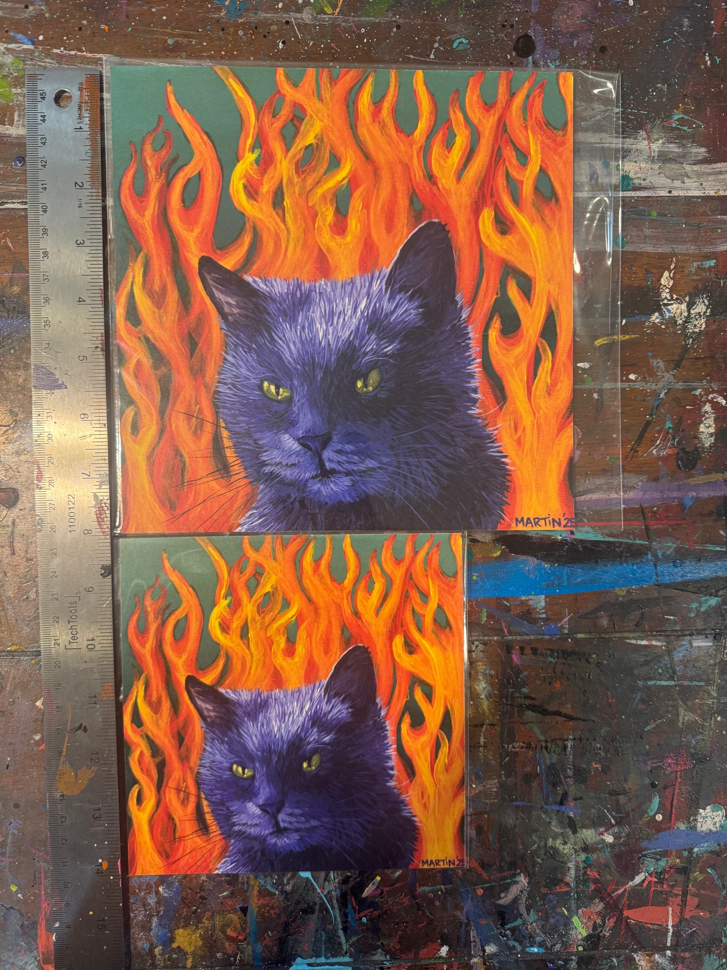 Feline Rage - high quality paper print - FREE SHIPPING IN THE U.S.