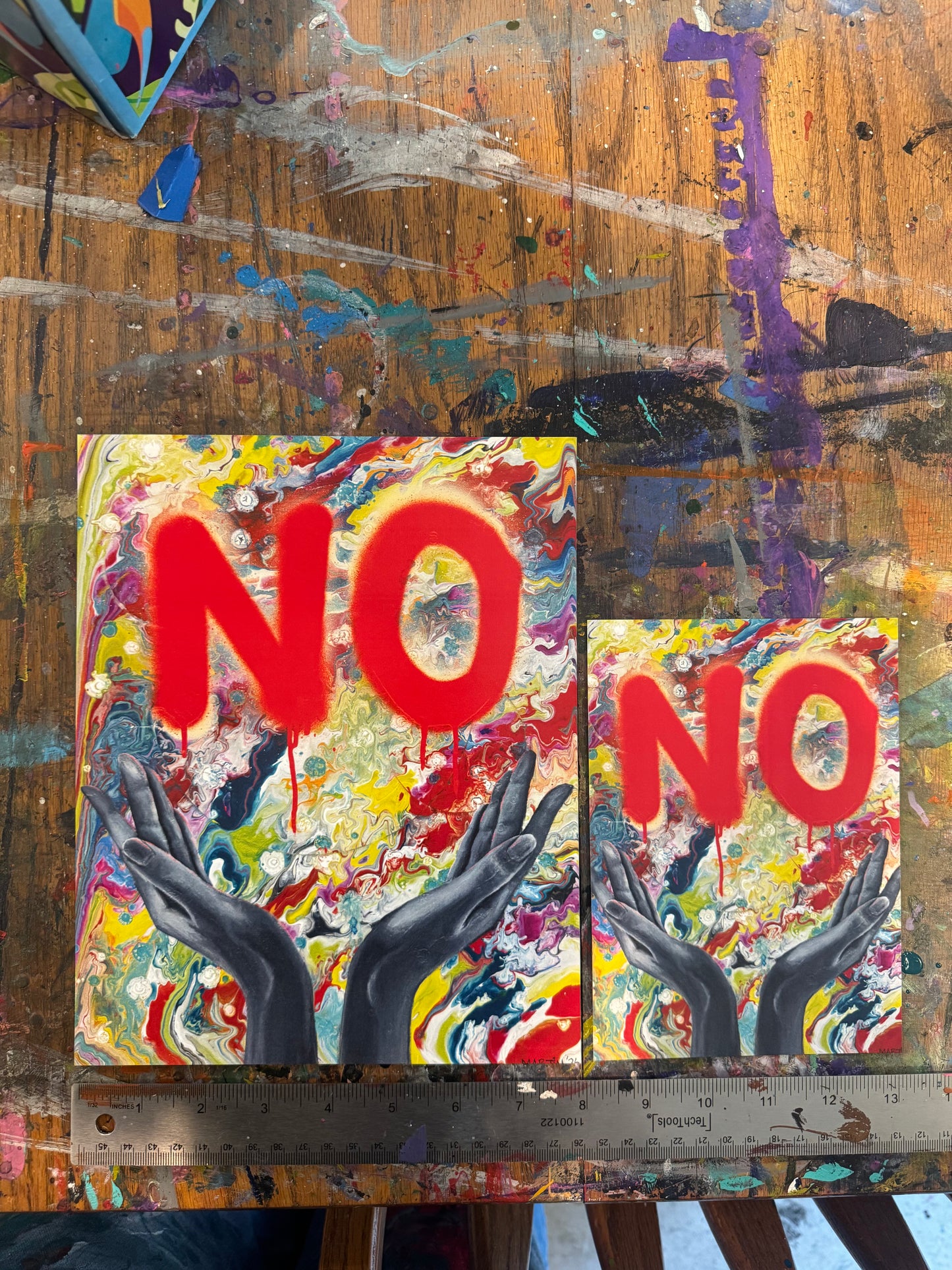 "NO" 3 High Quality Print - FREE SHIPPING IN THE U.S.