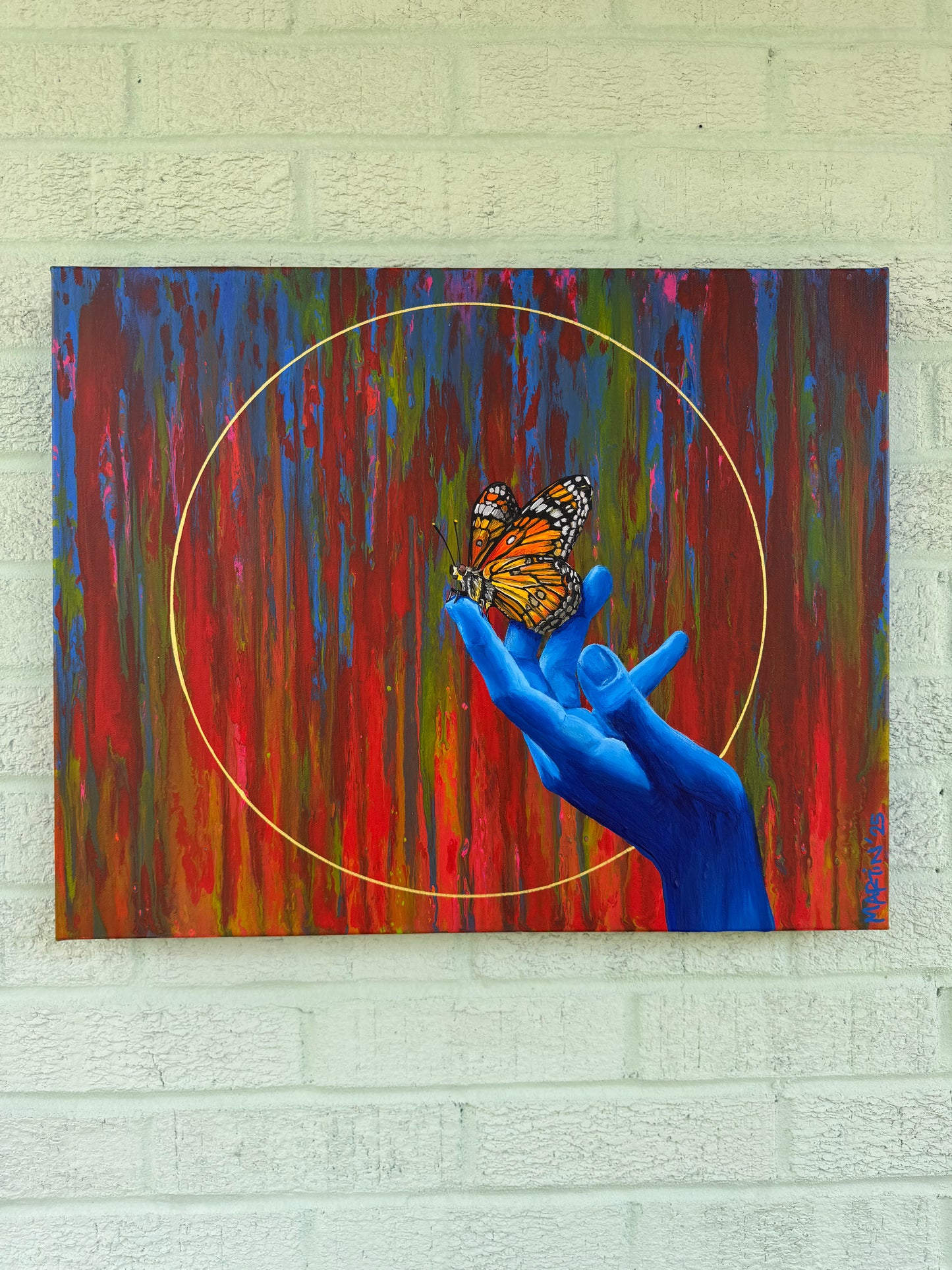 "Monarch" Original Painting - 16x20" Acrylic on Gallery Canvas - FREE SHIPPING IN THE US