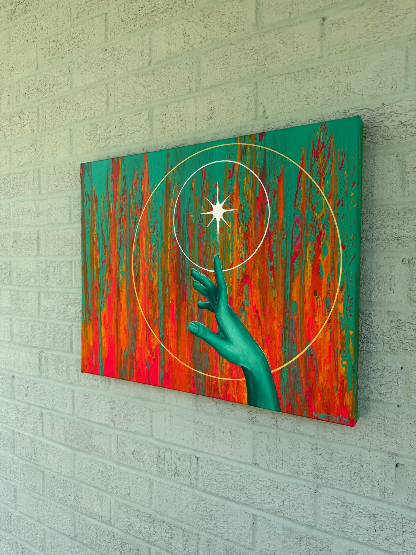 "Closer Than You Think" 16x20" Original Acrylic Painting - FREE SHIPPING IN THE US!