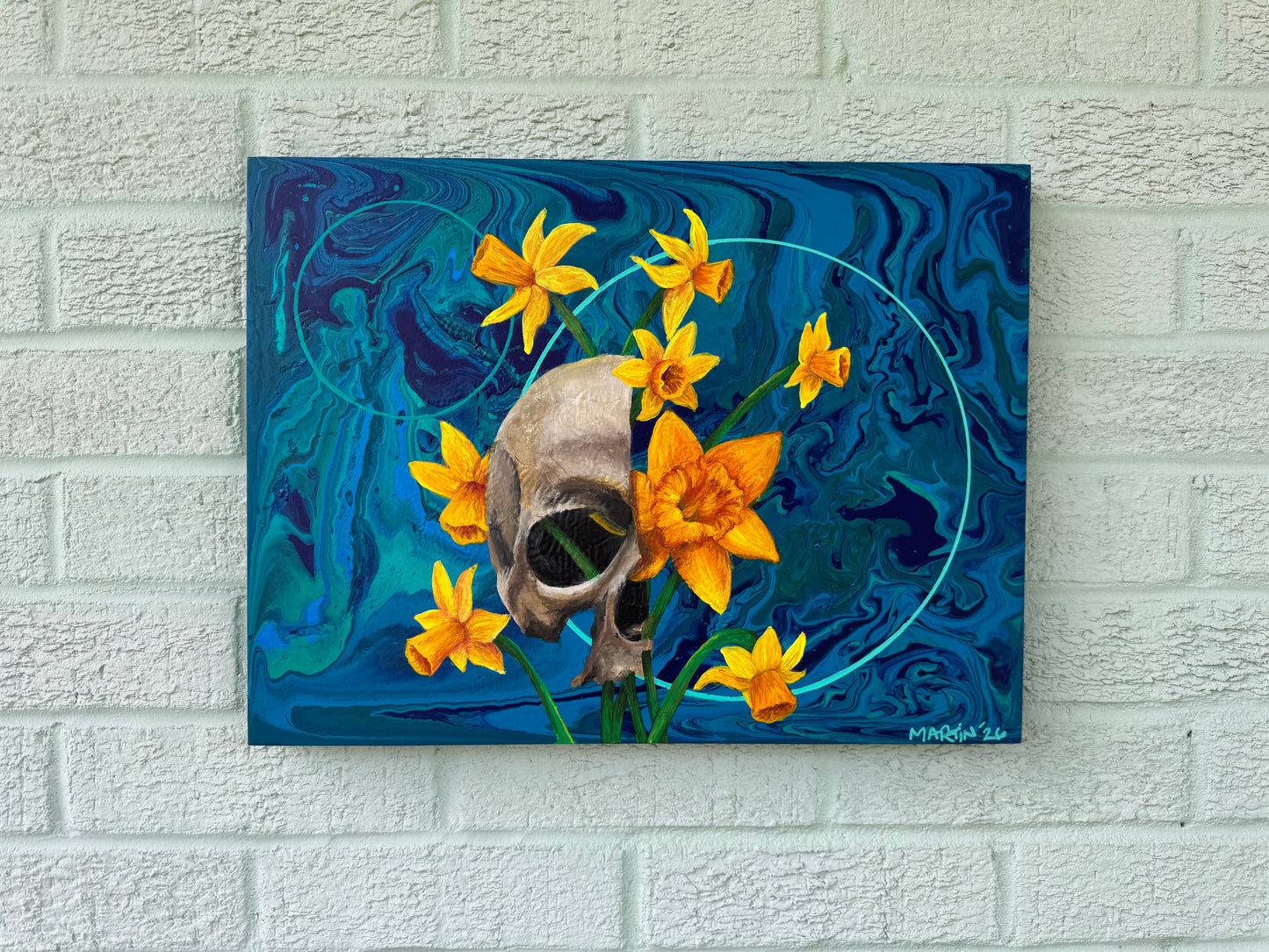"Spring Rebirth" Original Painting - Acrylic on 12X16" Wood Panel - FREE SHIPPING IN THE U.S.