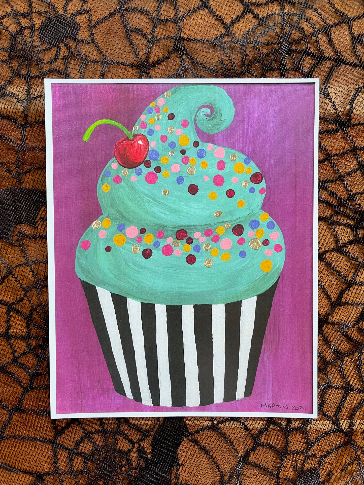 Green Cupcake Print - *FREE SHIPPING*