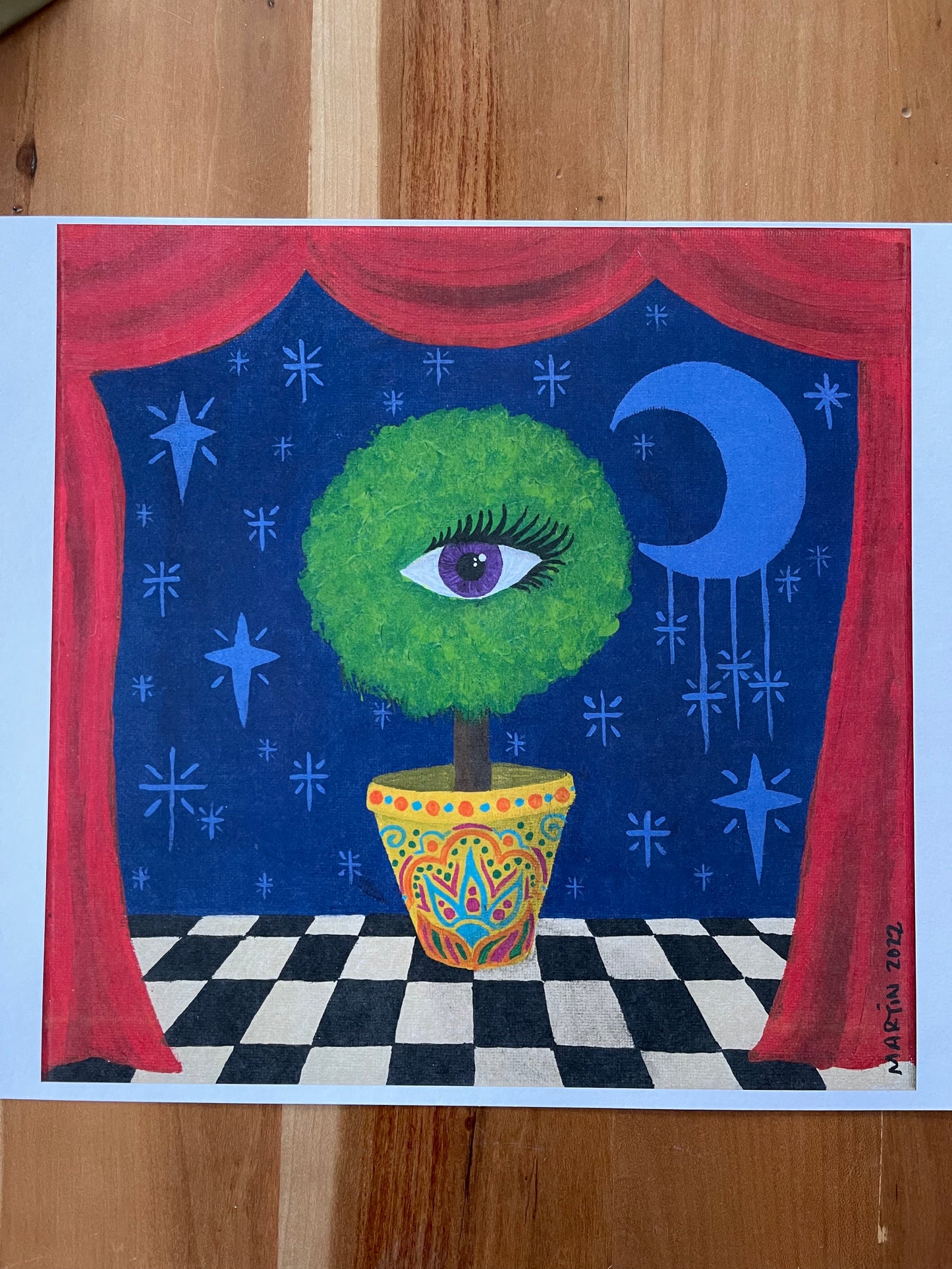All-Seeing Topiary - Large 10.5x10.5" Print - FREE SHIPPING