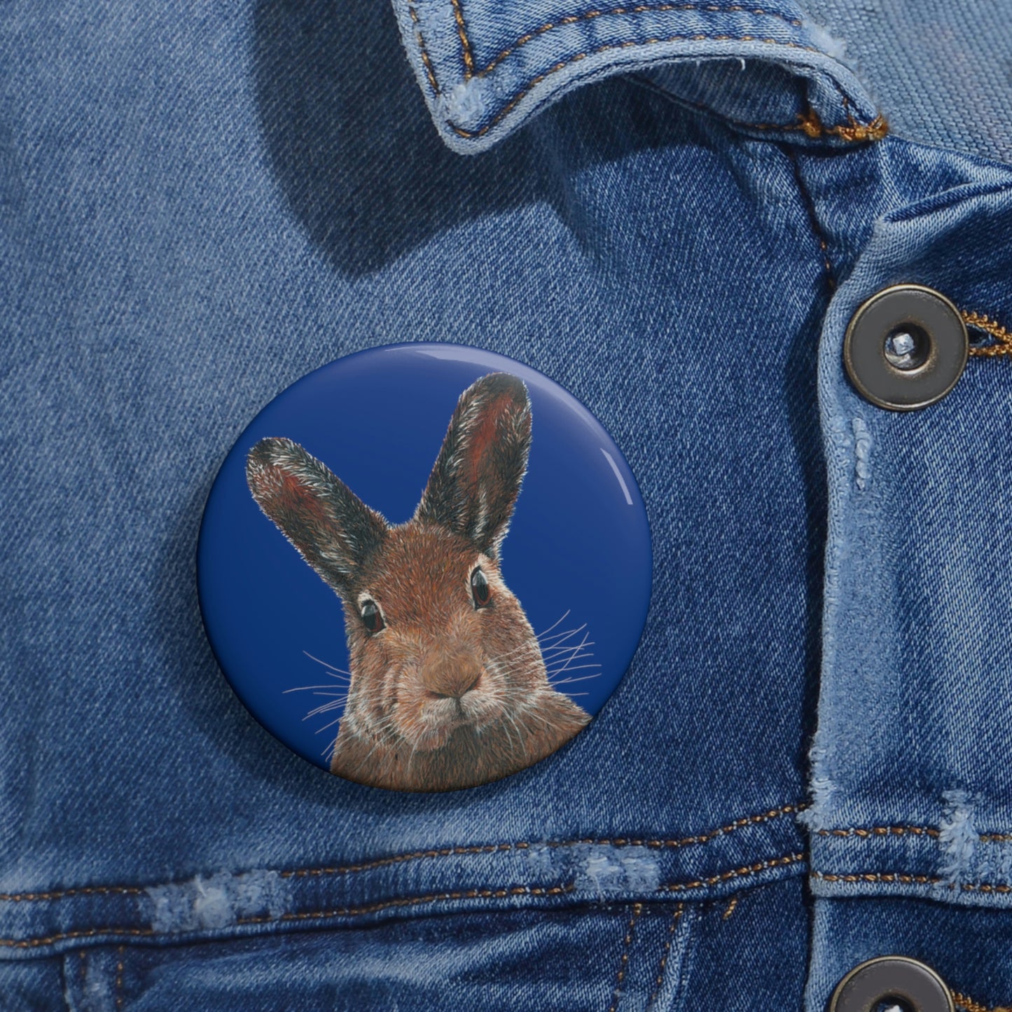 Carl the Rabbit Custom Pin Buttons