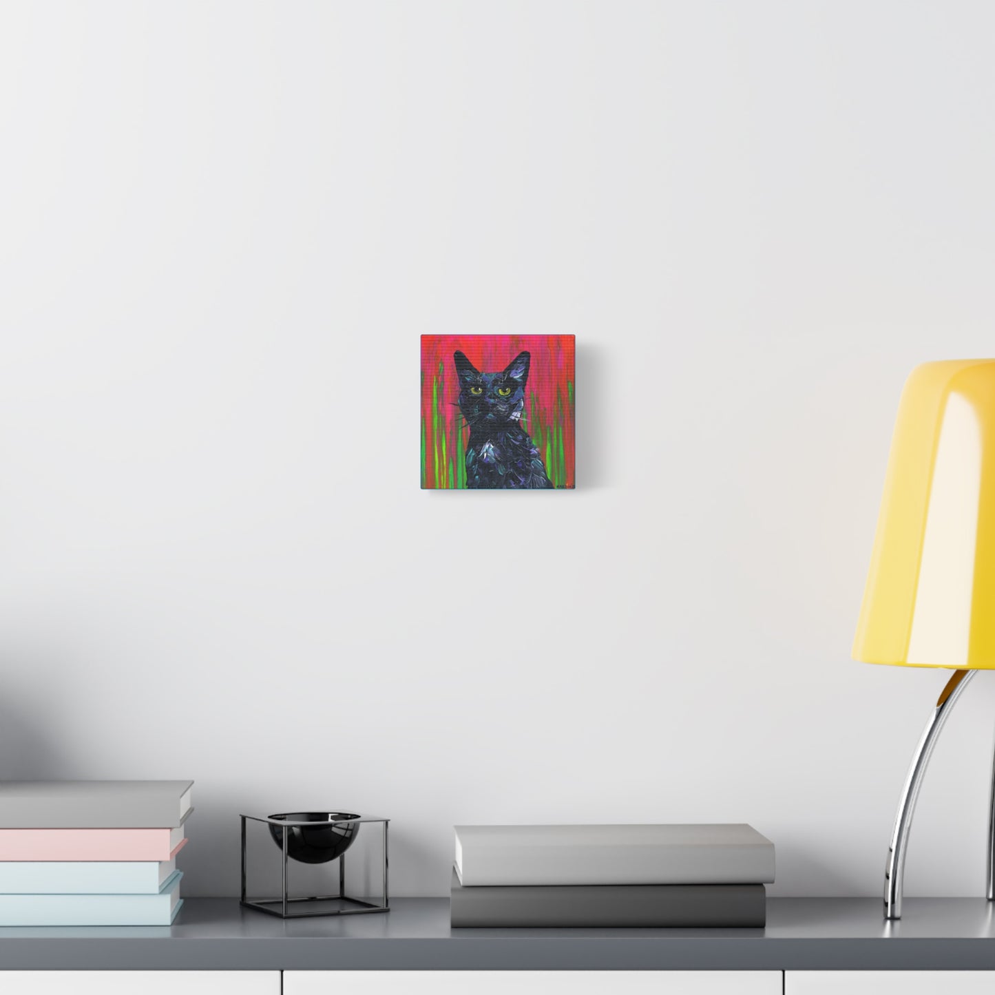 Abstract Black Cat Matte Canvas, Stretched, 1.25"
