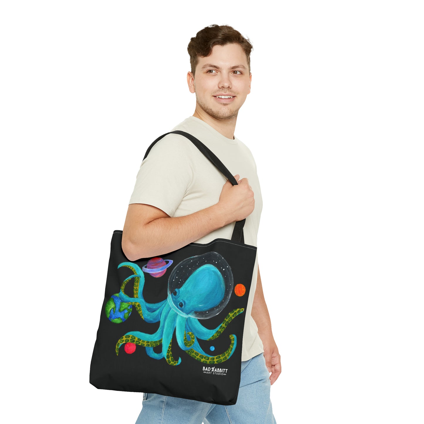 Octopus in Space Tote Bag (AOP)