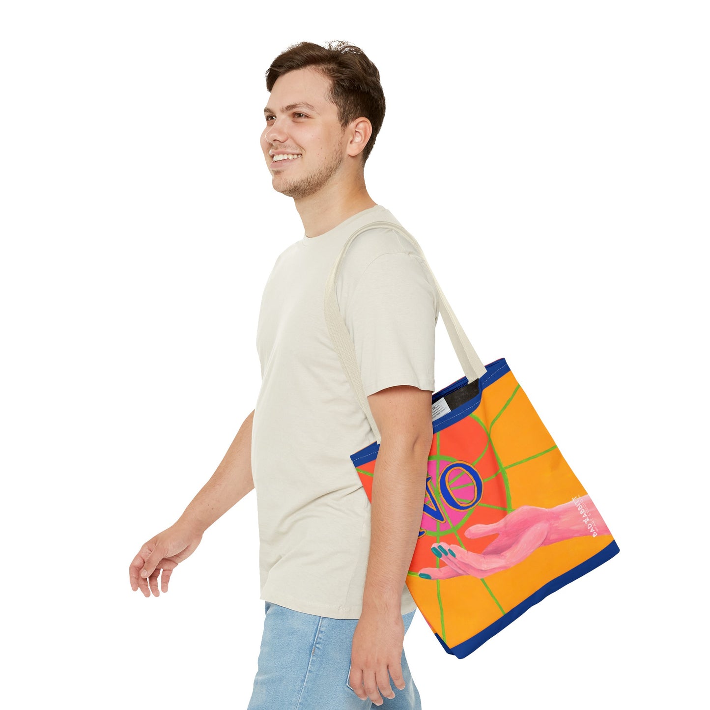 "No" Hand Tote Bag (AOP)
