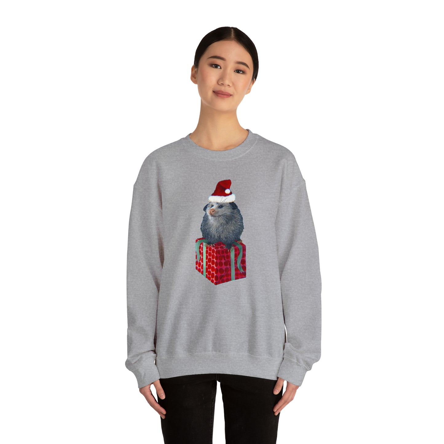 Christmas Opossum Unisex Heavy Blend™ Crewneck Sweatshirt