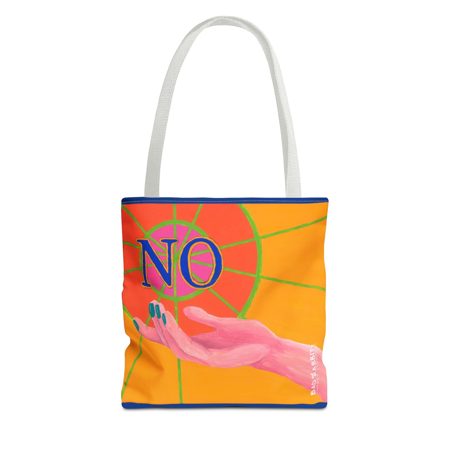 "No" Hand Tote Bag (AOP)