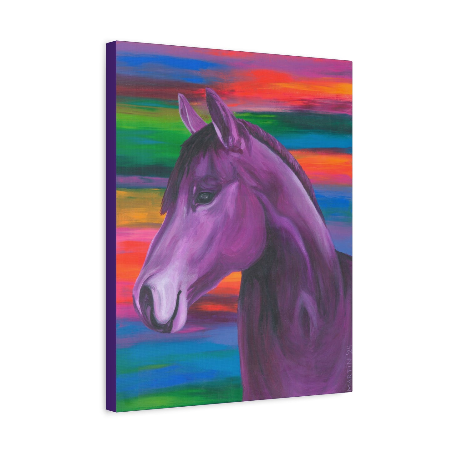 Purple Horse Canvas Gallery Wrap