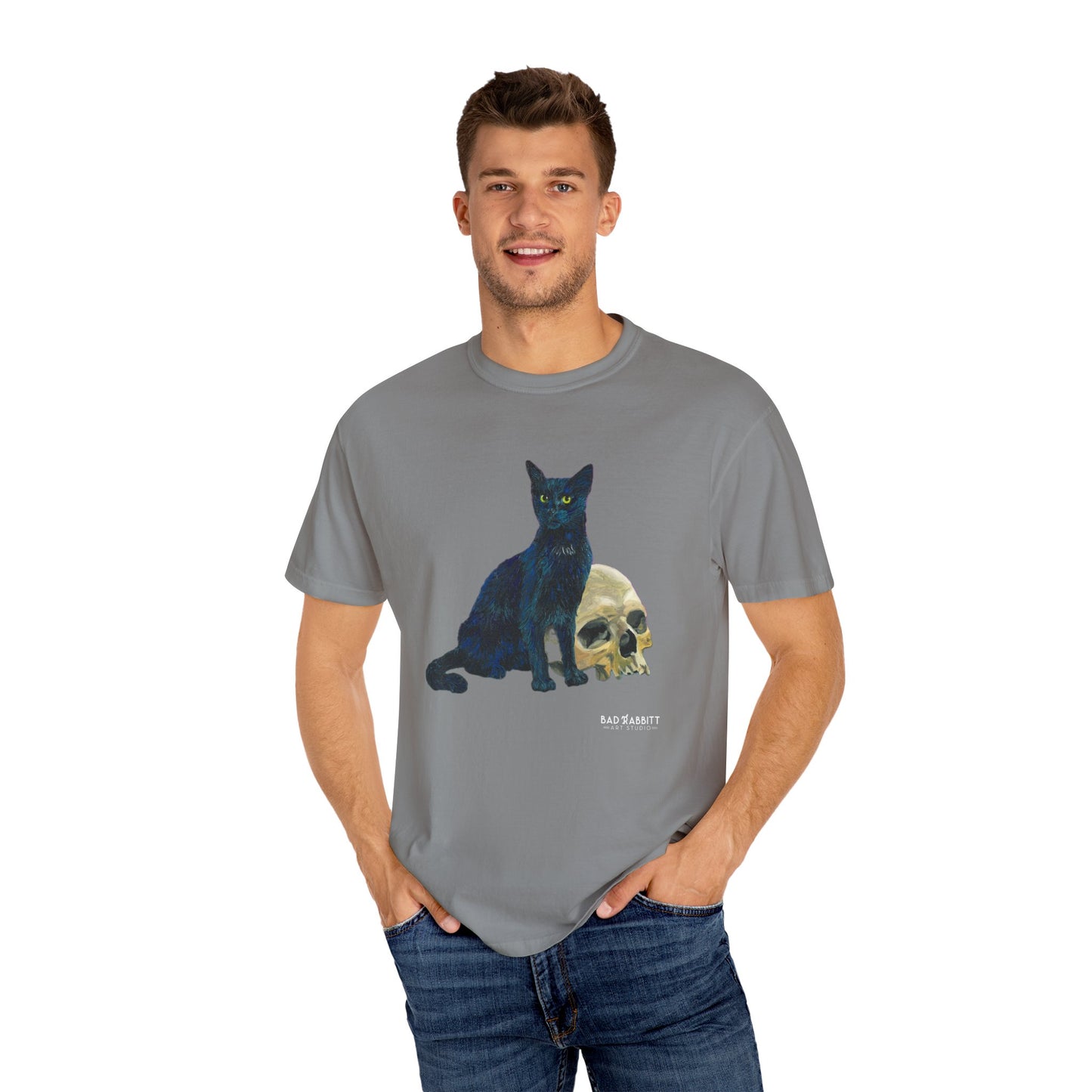 Gene Parmesan with the Skull of Dave's Enemy Unisex Garment-Dyed T-shirt