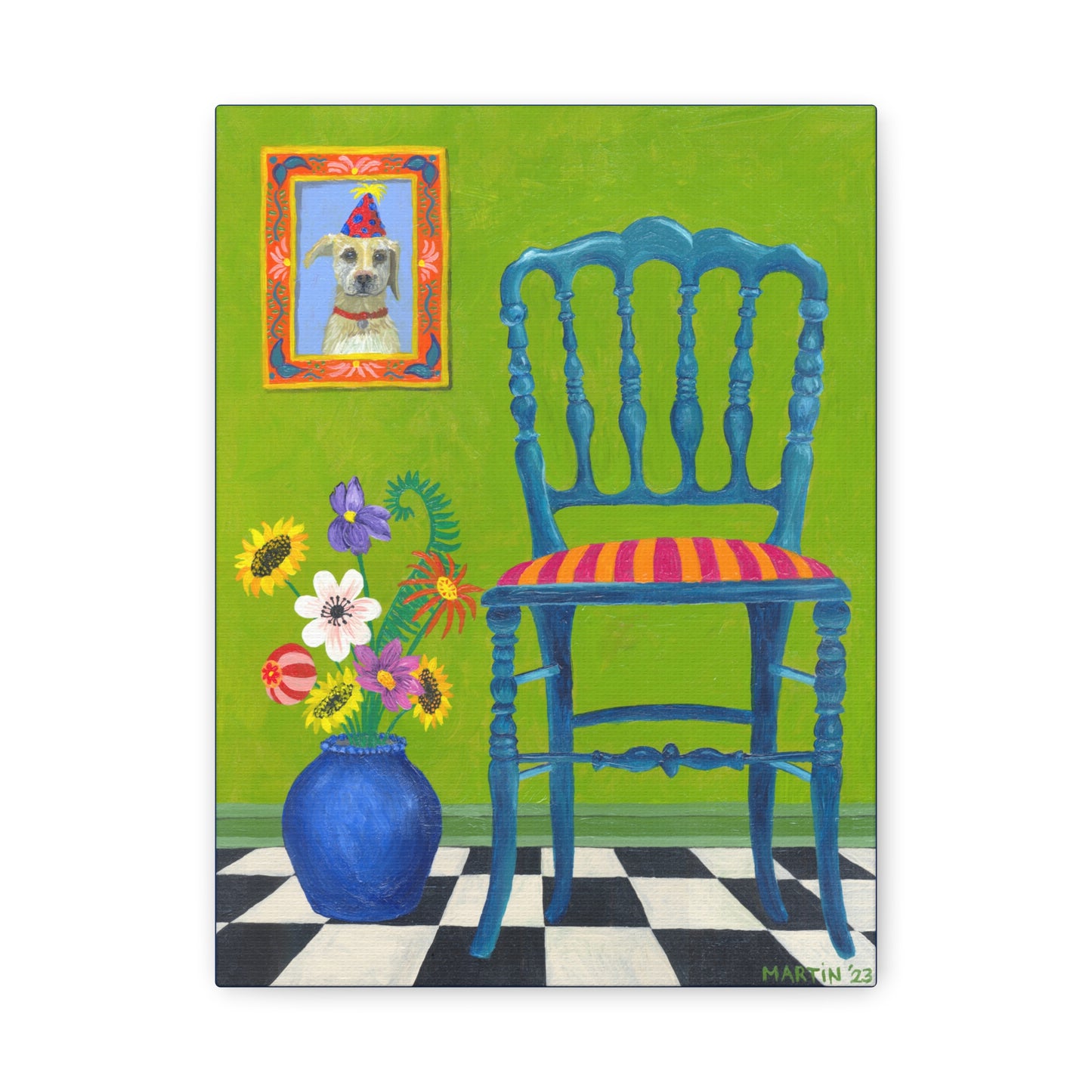 Teal Chair Canvas Gallery Wrap