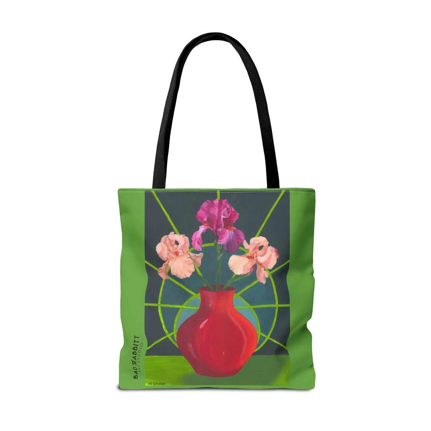 Three Pink Irises Tote Bag (AOP)