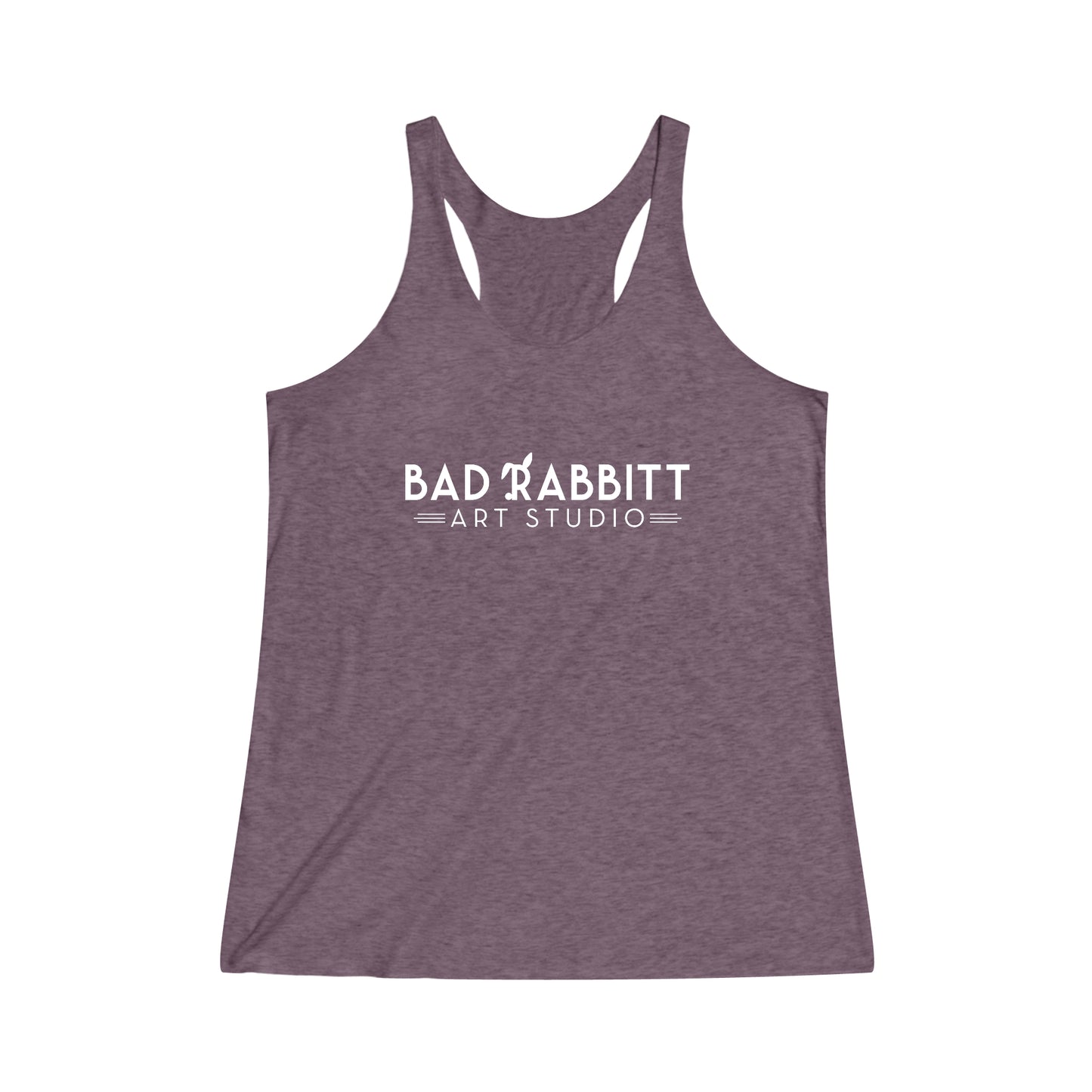 Bad Rabbitt Art Studio Women's Tri-Blend Fitted Racerback Tank