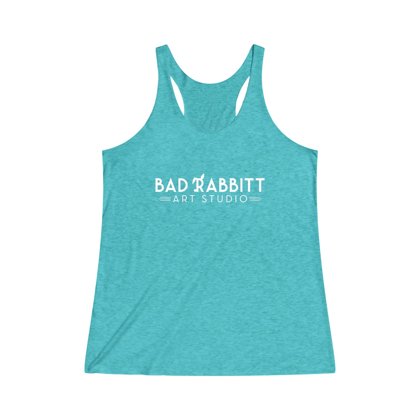 Bad Rabbitt Art Studio Women's Tri-Blend Fitted Racerback Tank