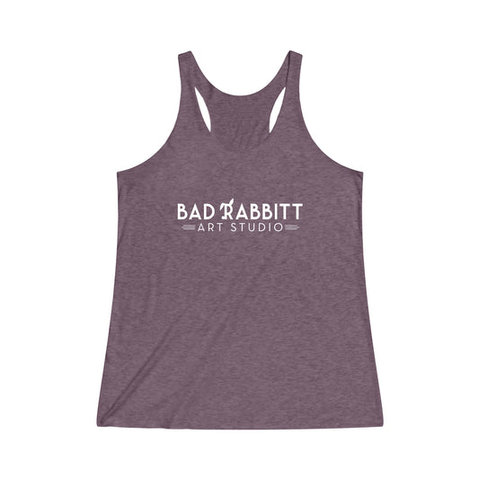 Bad Rabbitt Art Studio Women's Tri-Blend Fitted Racerback Tank