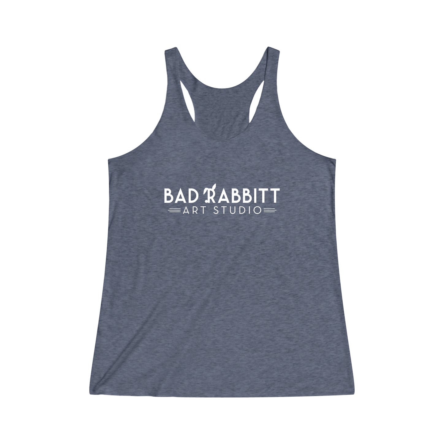 Bad Rabbitt Art Studio Women's Tri-Blend Fitted Racerback Tank