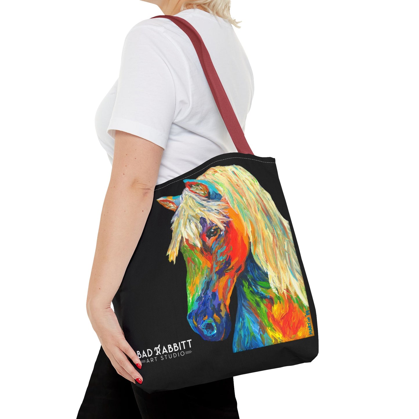 Rainbow Horse Tote Bag (AOP)
