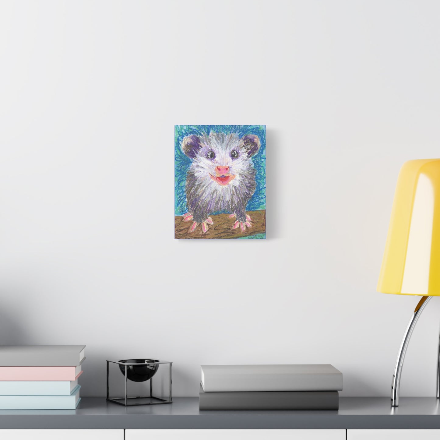 "Scribble Opossum" Matte Canvas, Stretched, 1.25"