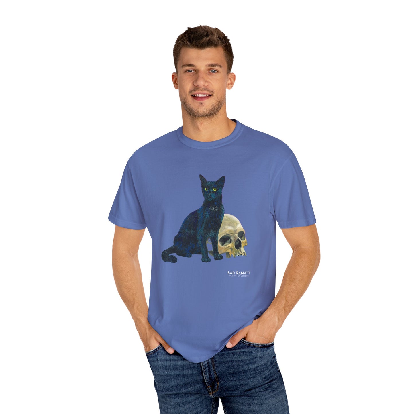 Gene Parmesan with the Skull of Dave's Enemy Unisex Garment-Dyed T-shirt
