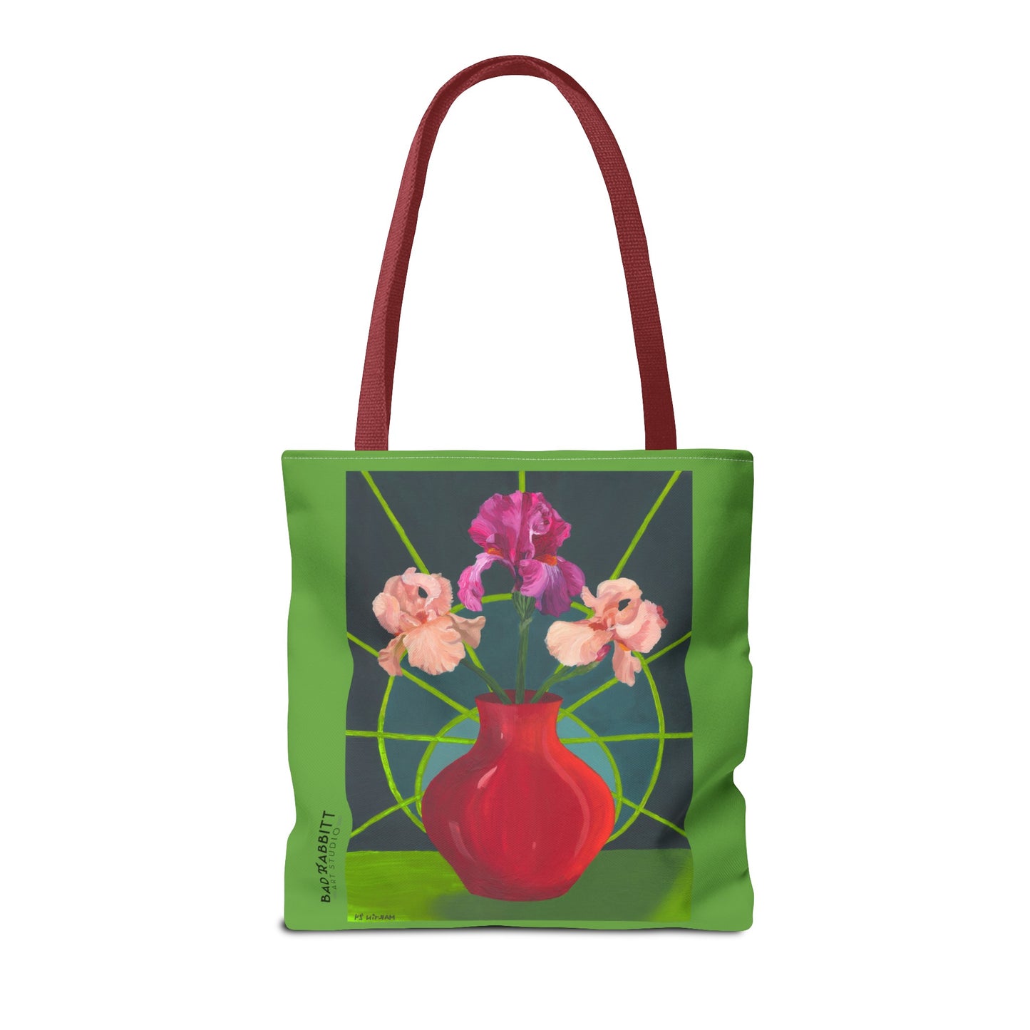 Three Pink Irises Tote Bag (AOP)