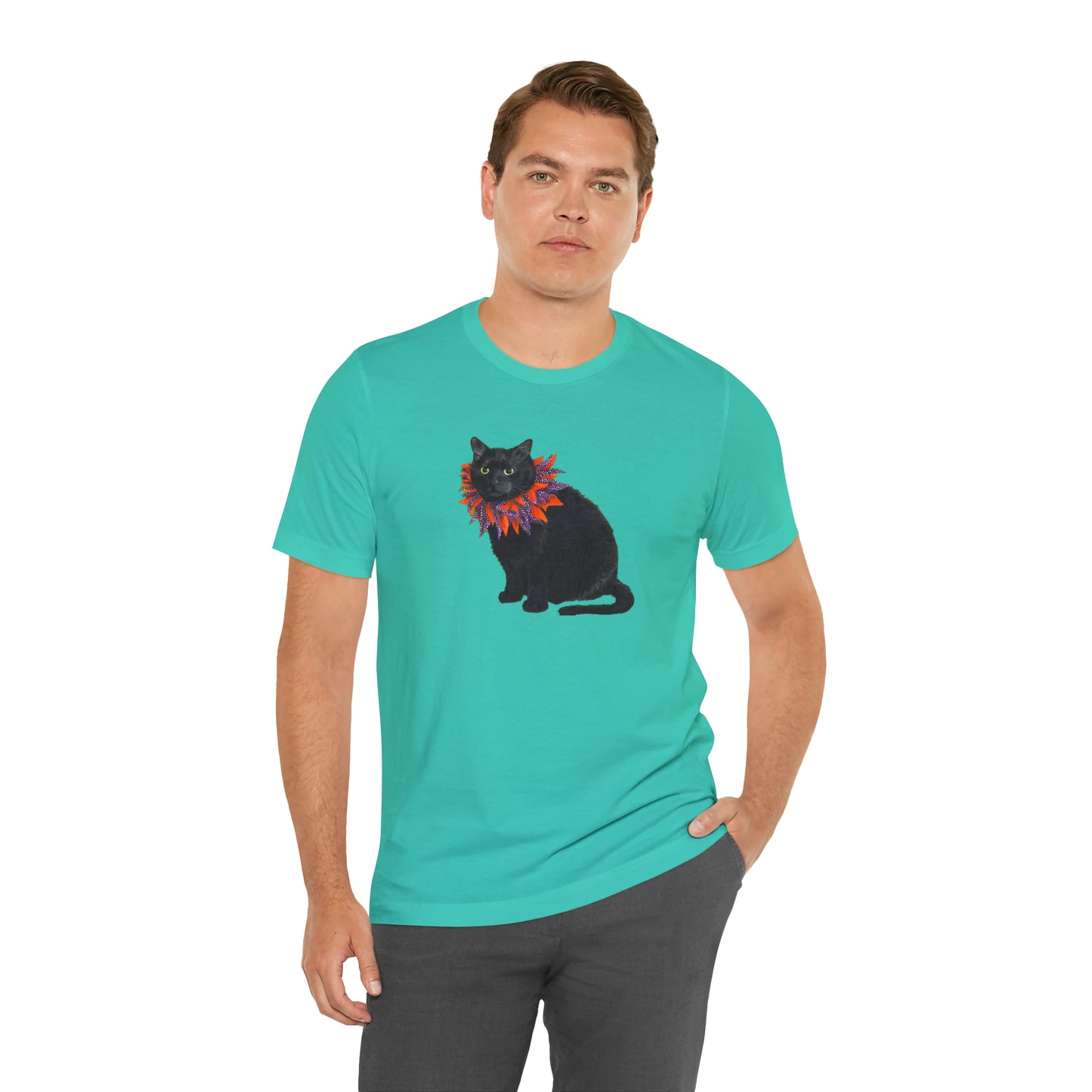 12 the Magical Halloween Cat Unisex Jersey Short Sleeve Tee