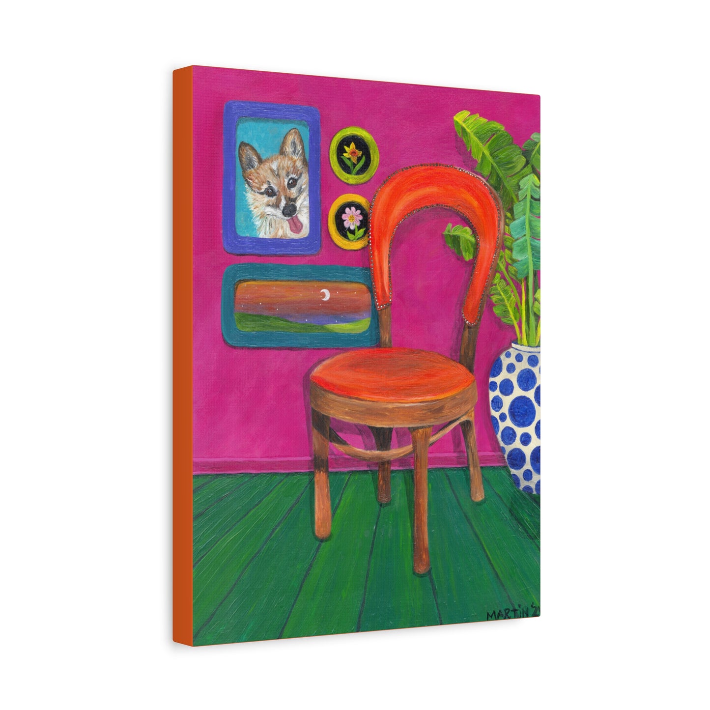 Orange Chair Canvas Gallery Wrap