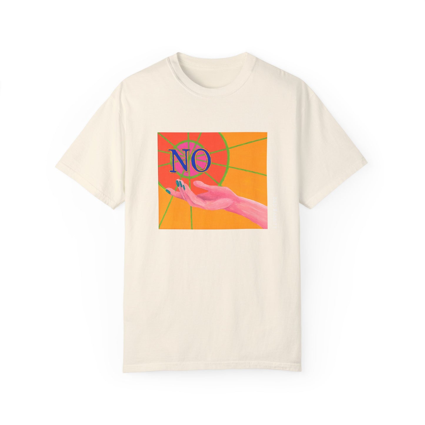 "NO" Hand Unisex Garment-Dyed T-shirt