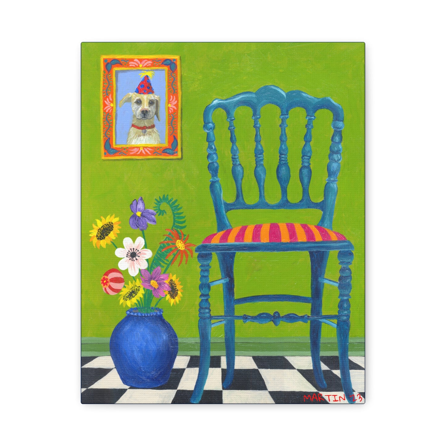 Teal Chair Canvas Gallery Wrap