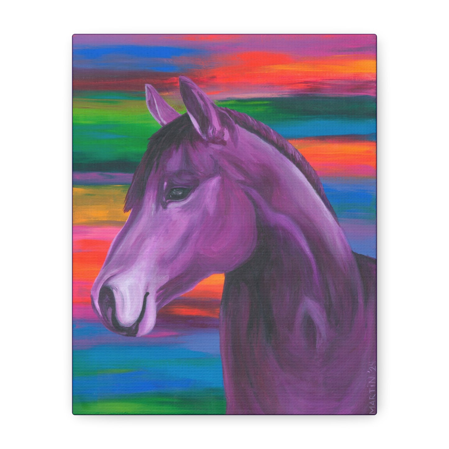 Purple Horse Canvas Gallery Wrap