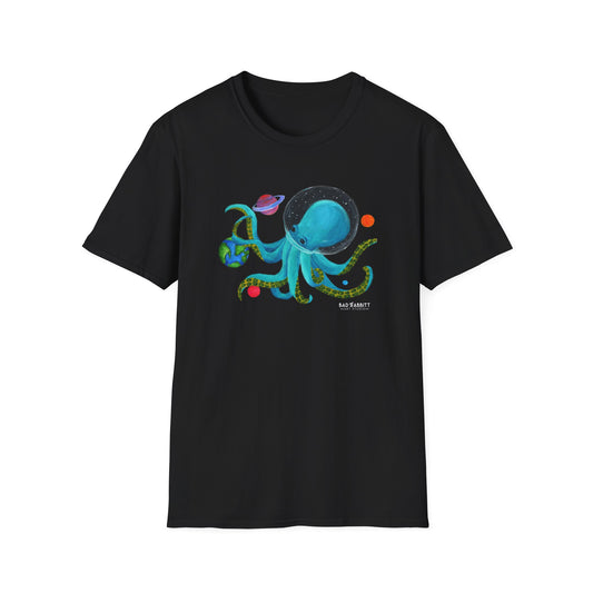 Octopus in Space Unisex Softstyle T-Shirt