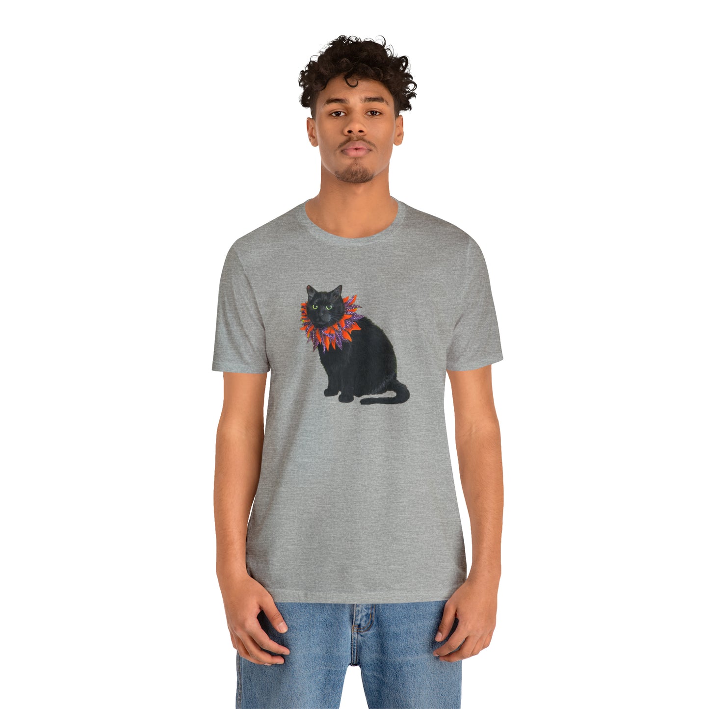 12 the Magical Halloween Cat Unisex Jersey Short Sleeve Tee