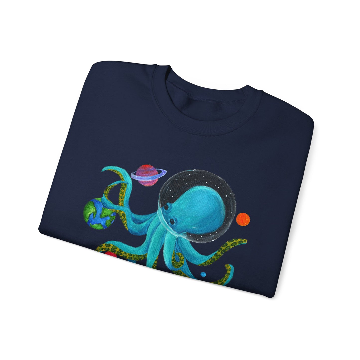 Octopus in Space Unisex Heavy Blend™ Crewneck Sweatshirt