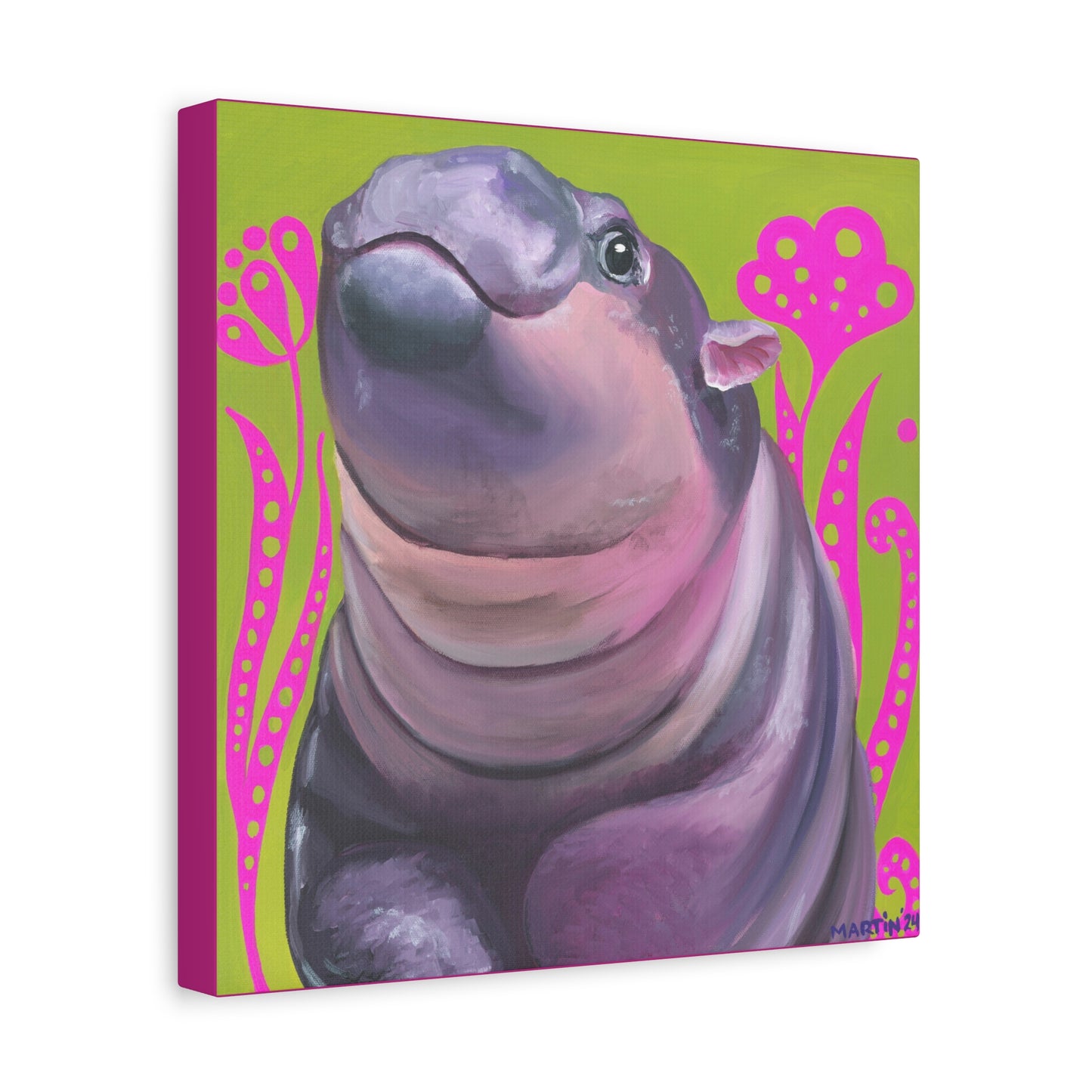Moo Deng 2 Matte Canvas, Stretched, 1.25"
