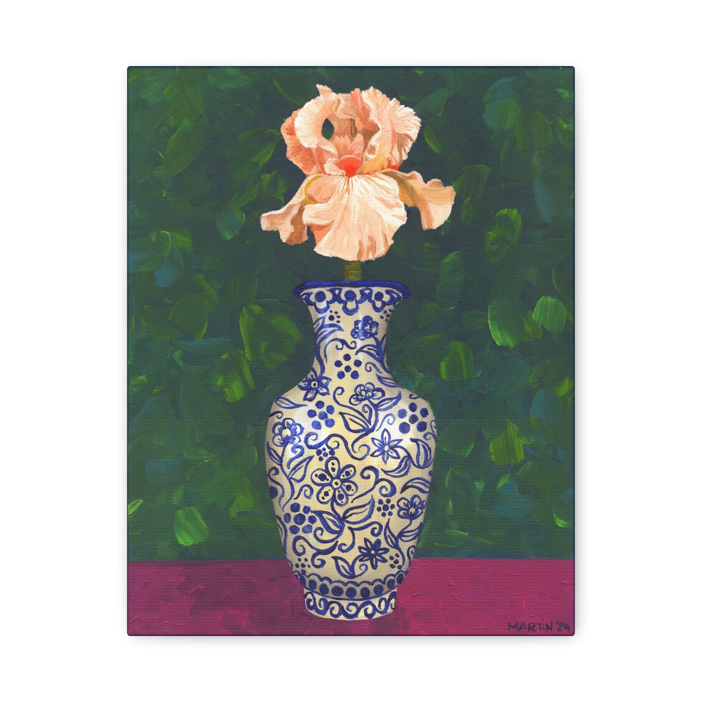 Peach Iris Canvas Gallery Wrap