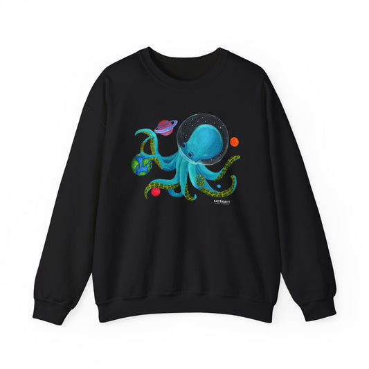 Octopus in Space Unisex Heavy Blend™ Crewneck Sweatshirt