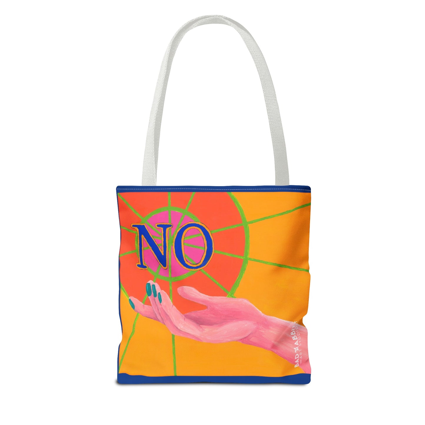 "No" Hand Tote Bag (AOP)
