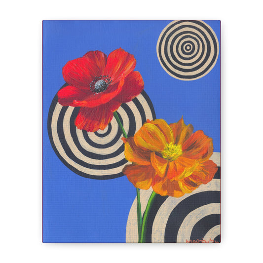 "A Poppy and a Cosmo" Matte Canvas, Stretched, 1.25"