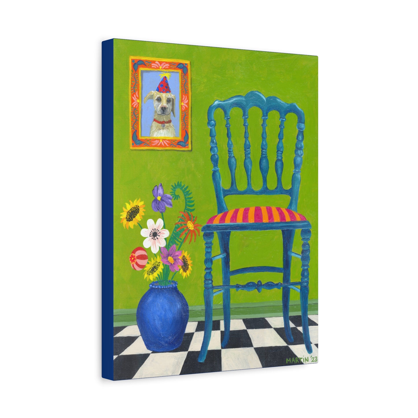 Teal Chair Canvas Gallery Wrap