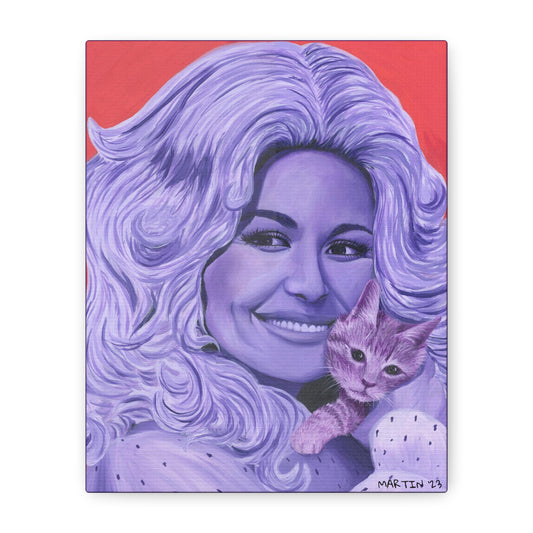 Dolly with Kitty Canvas Gallery Wrap