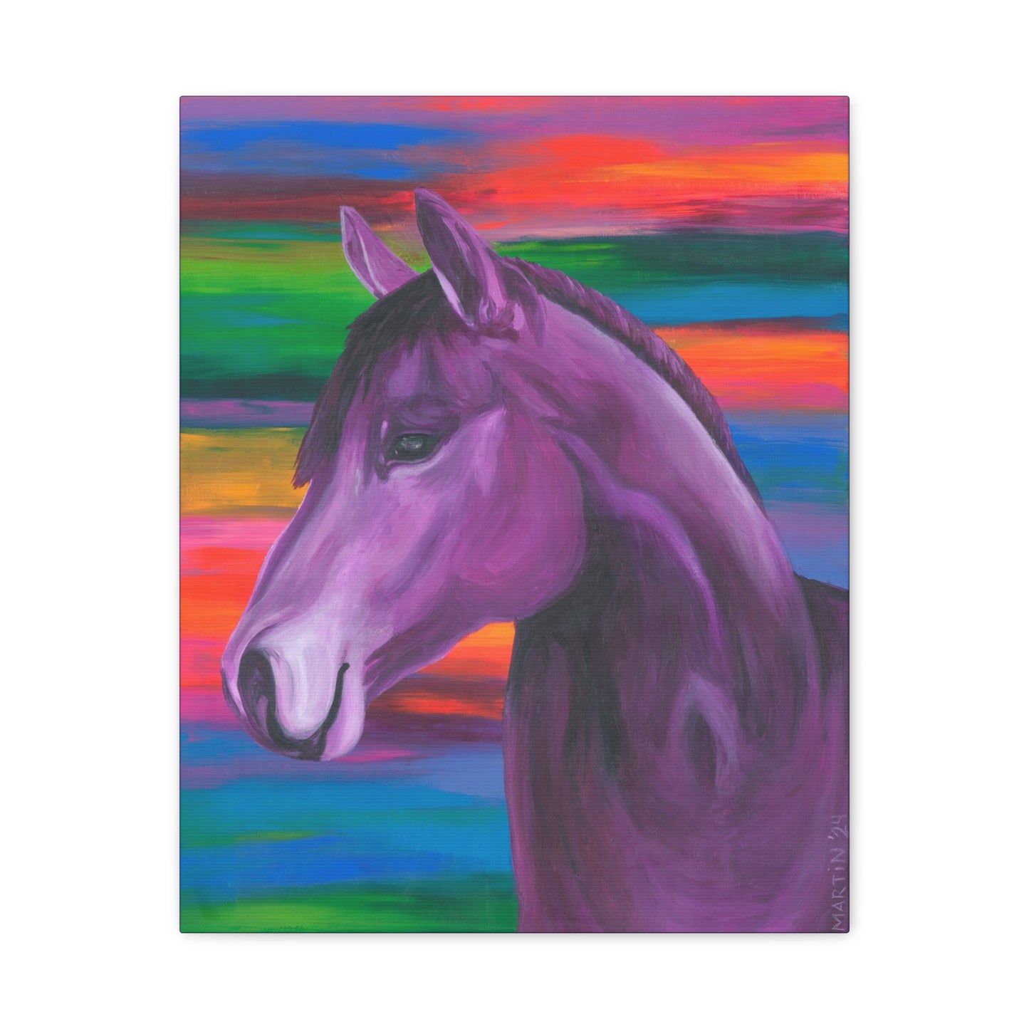 Purple Horse Canvas Gallery Wrap