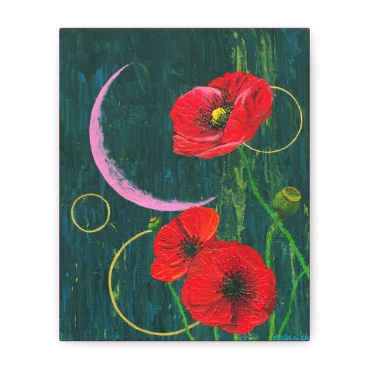 "Poppies" Matte Canvas, Stretched, 1.25"