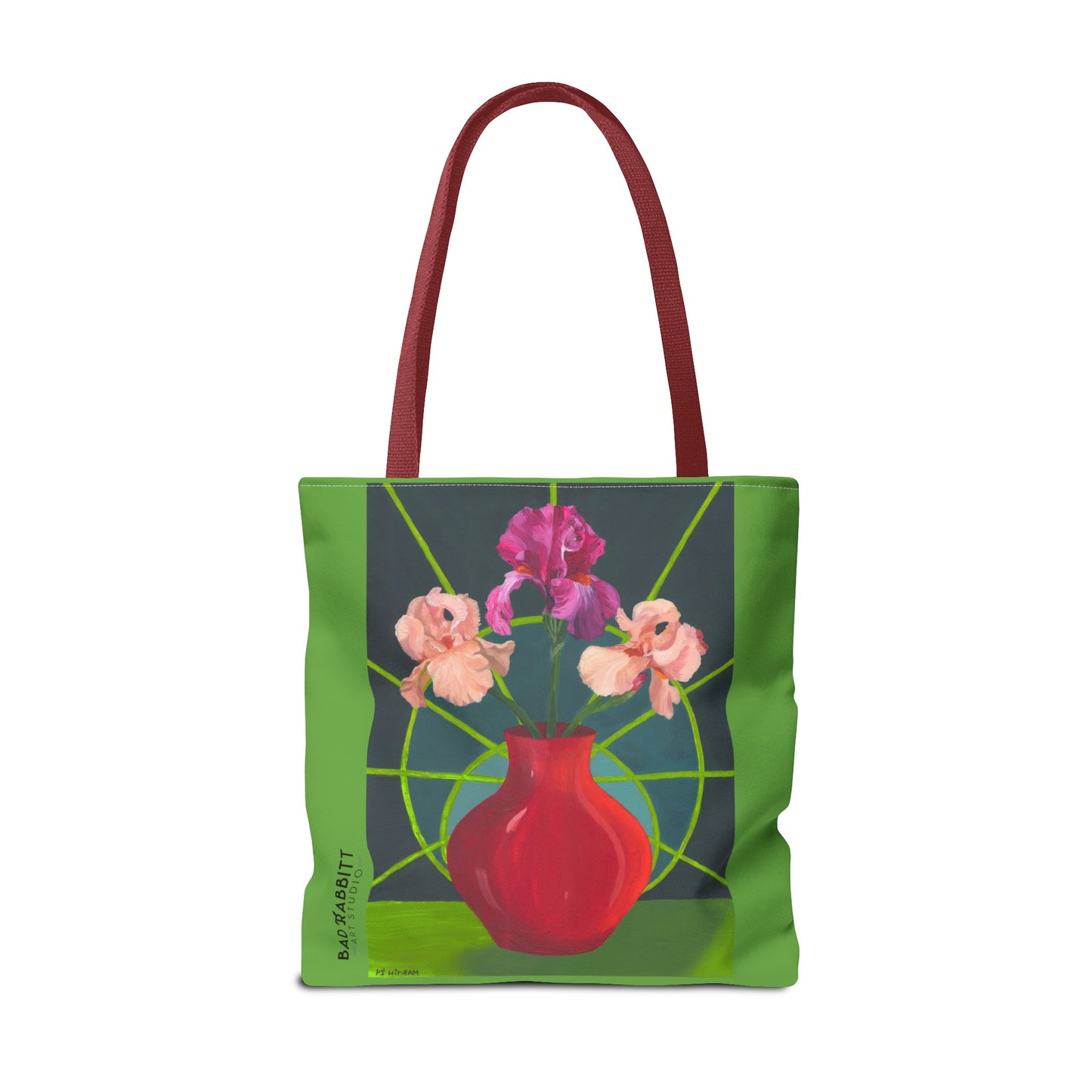 Three Pink Irises Tote Bag (AOP)