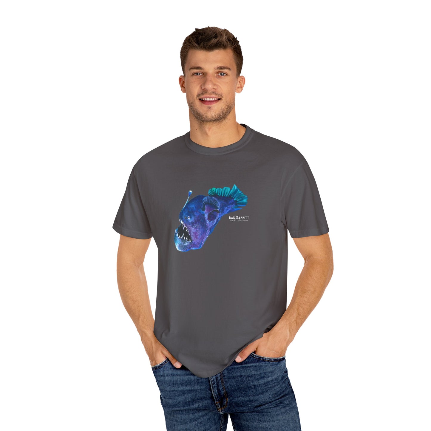 Angler Fish Unisex Garment-Dyed T-shirt