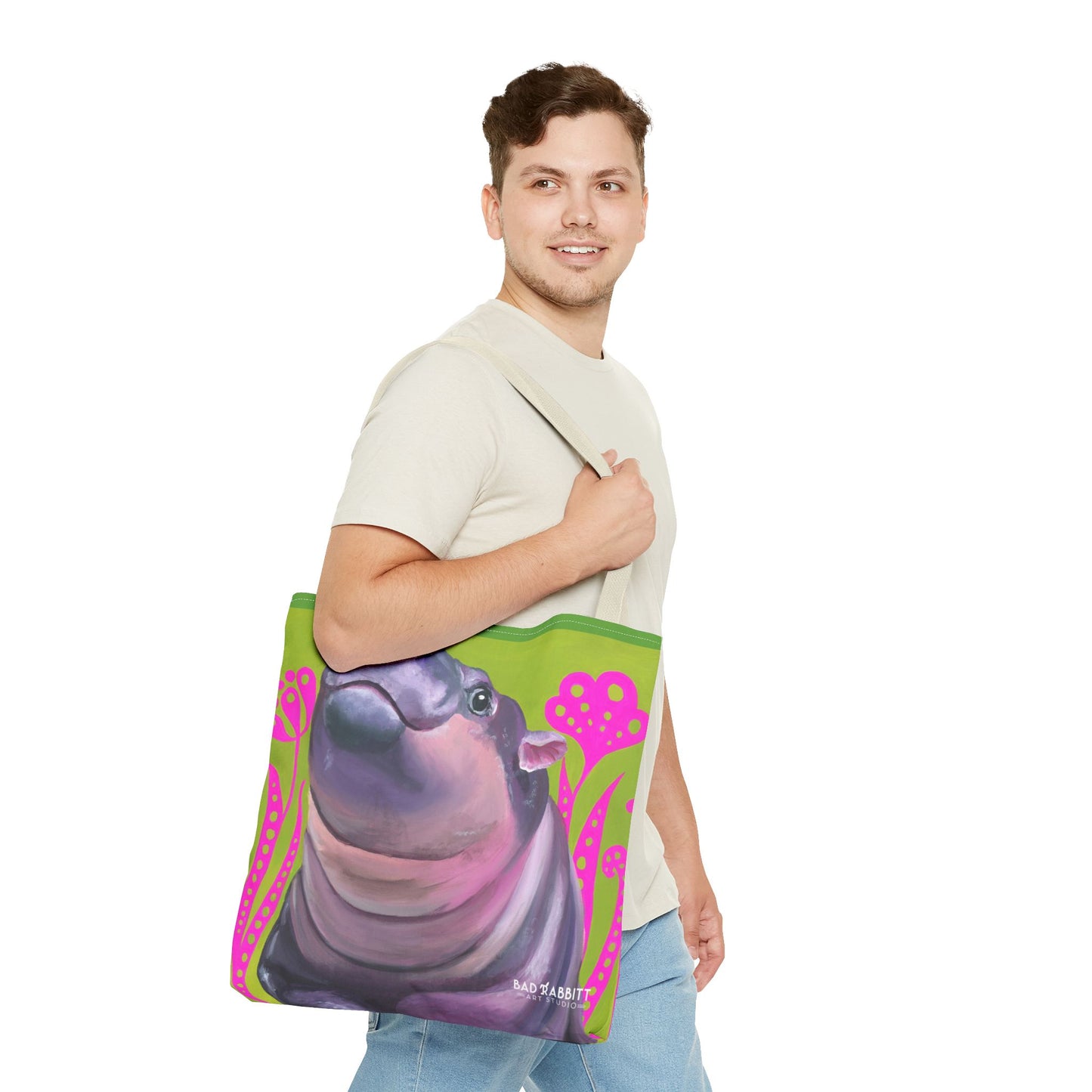 Moo Deng Tote Bag (AOP)