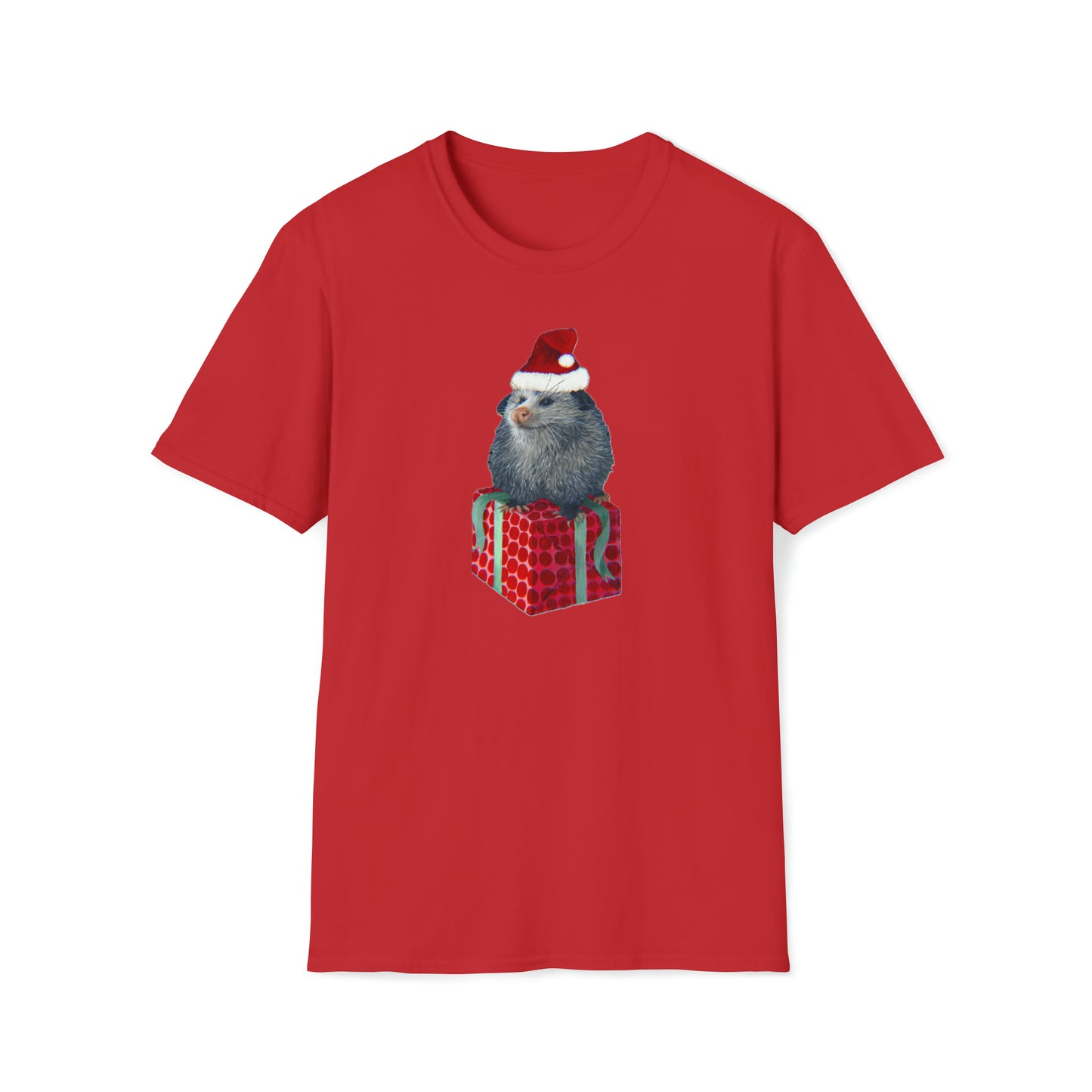 Christmas Opossum Unisex Softstyle T-Shirt